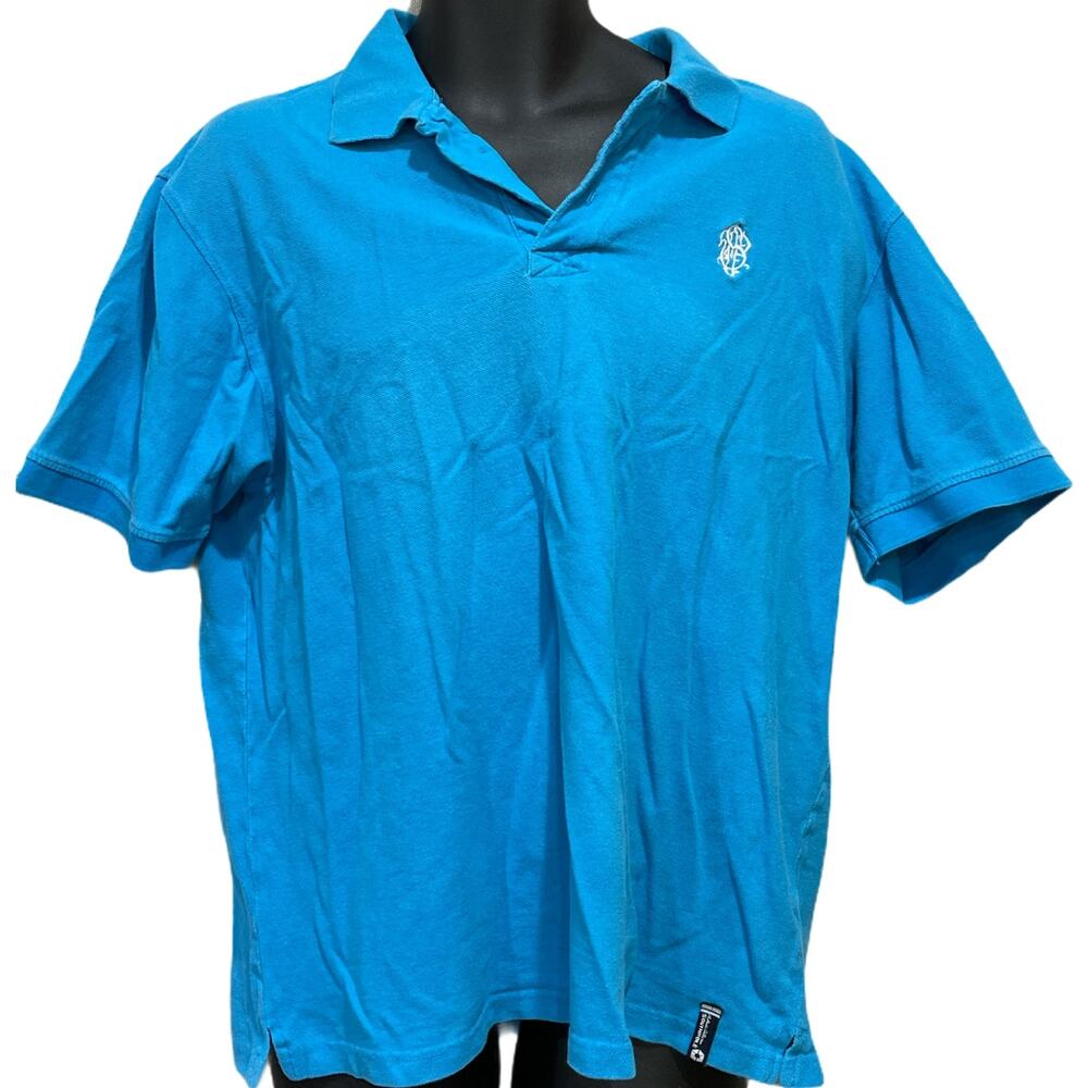 Vintage Southpole Polo Shirt Men XL Blue Short Sleeve Cotton Preppy Y2K Retro